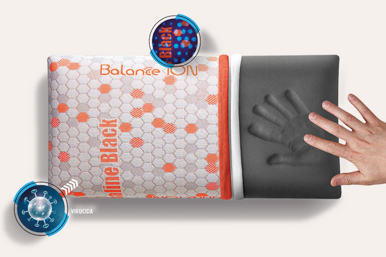 Composición almohada viscoelástica Balance Ion Almohada viscoelástica de carbono antibaceriano y tejido Balance Ion Protect